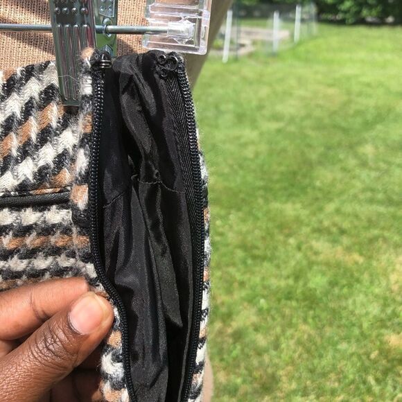 TALBOT’S A Line Pleated Herringbone Print Skirt - Picture 6 of 8